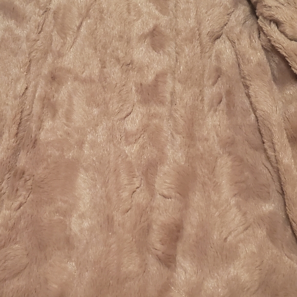 🧁NWT DKNY Girls Small Dusty Rose Blush Reversible Full Zip Hooded Winter Jacket - Picture 3 of 10